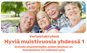 Kuvassa ikäihmisiä yhdessä hymyillen. 