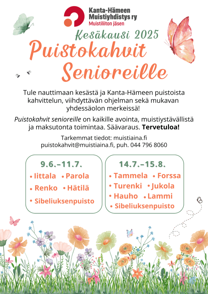 Puistokahvien mainosjuliste