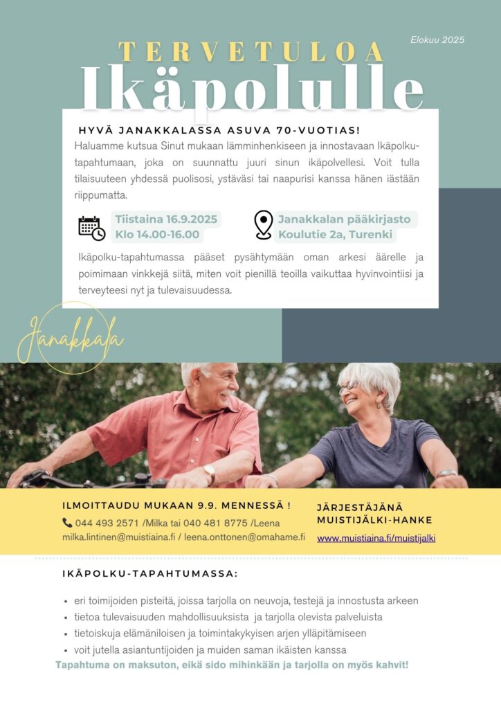 Ikäpolku-tapahtuman kutsukirjeen ensimmäinen sivu