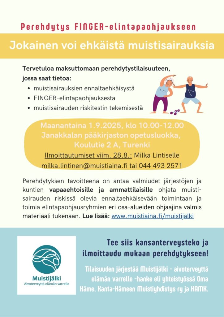 FINGER-perehdytystilaisuuden mainosjuliste