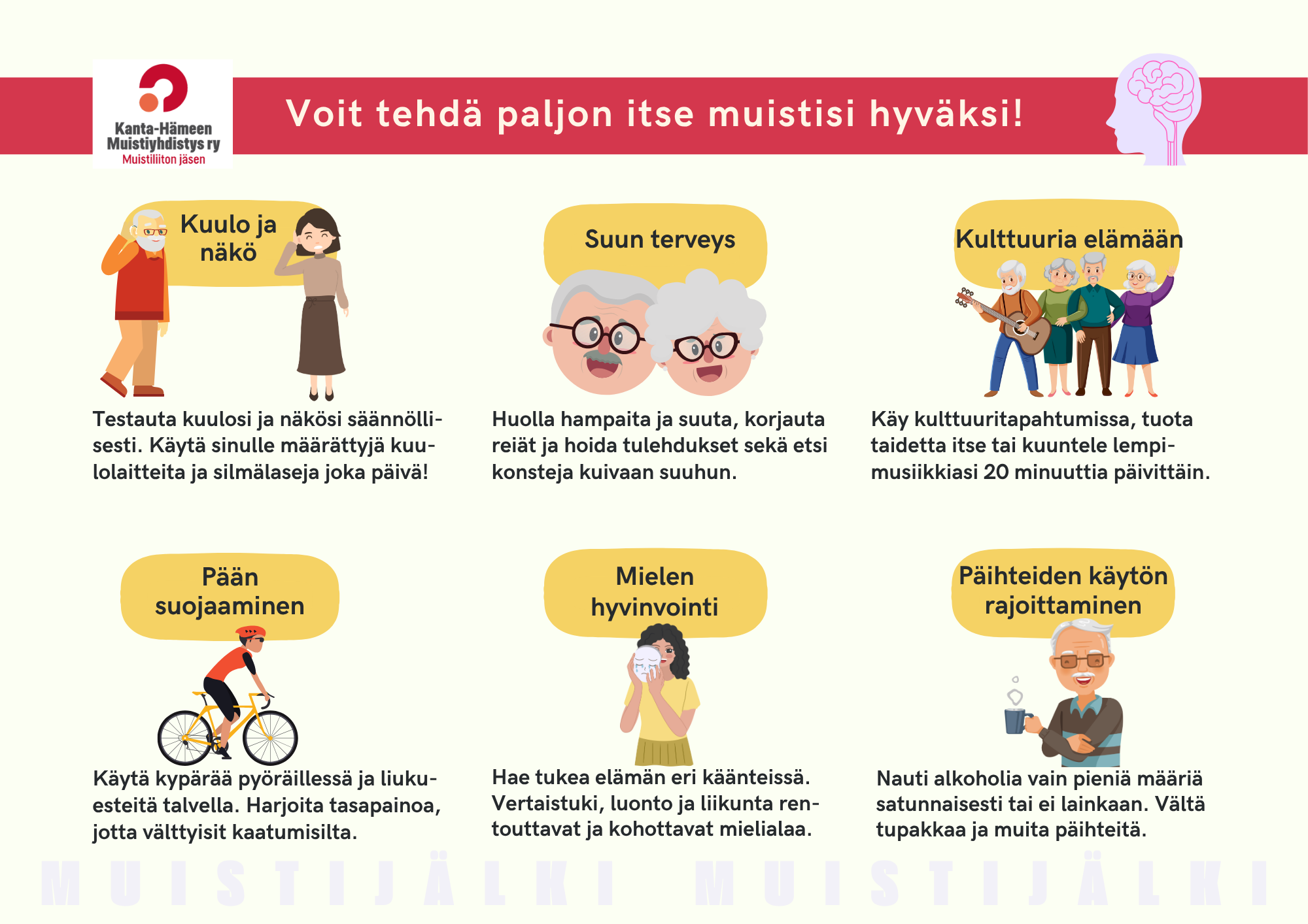 Voit tehdä paljon itse muistisi hyväksi ohjeet