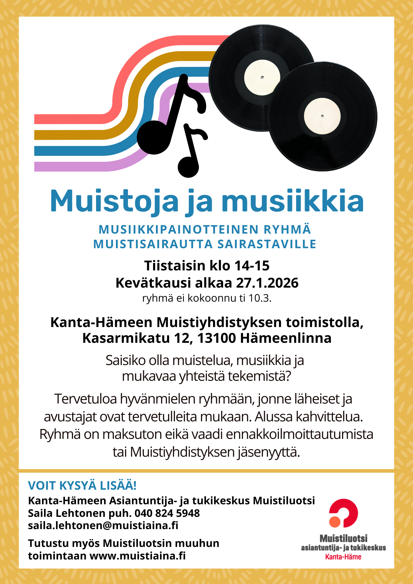 Mainos ryhmästä, tietoa