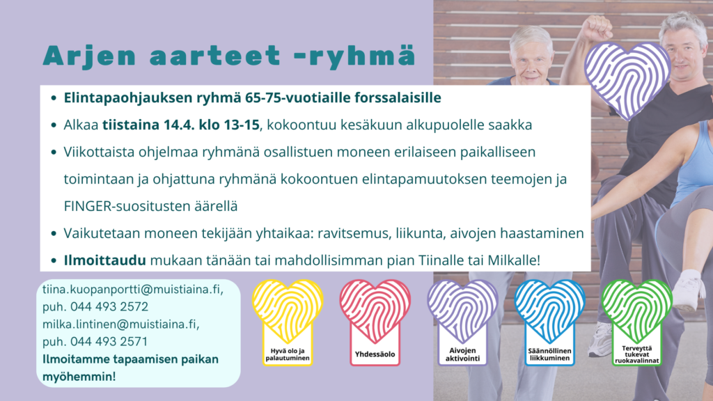 Arjen aarteet -ryhmän mainos